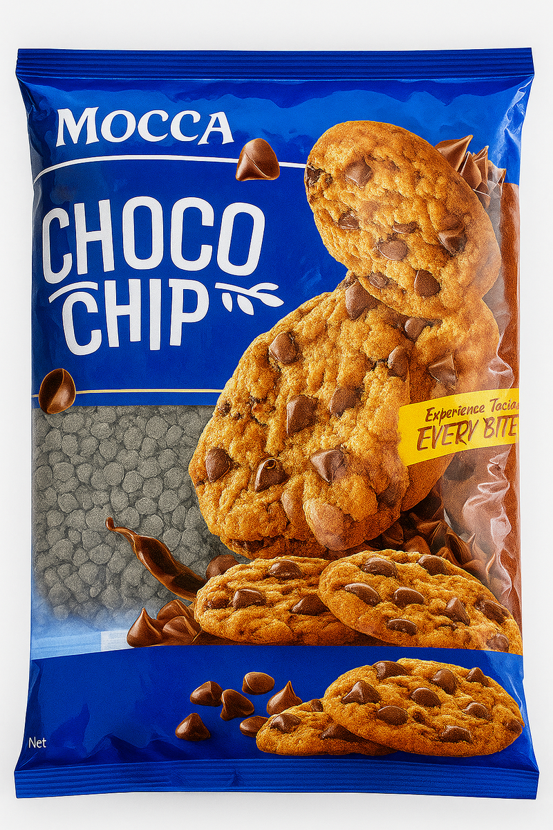 Mocca Choco Chip Cookies – Crunchy Delight with Rich Chocolate Flavor 1KG