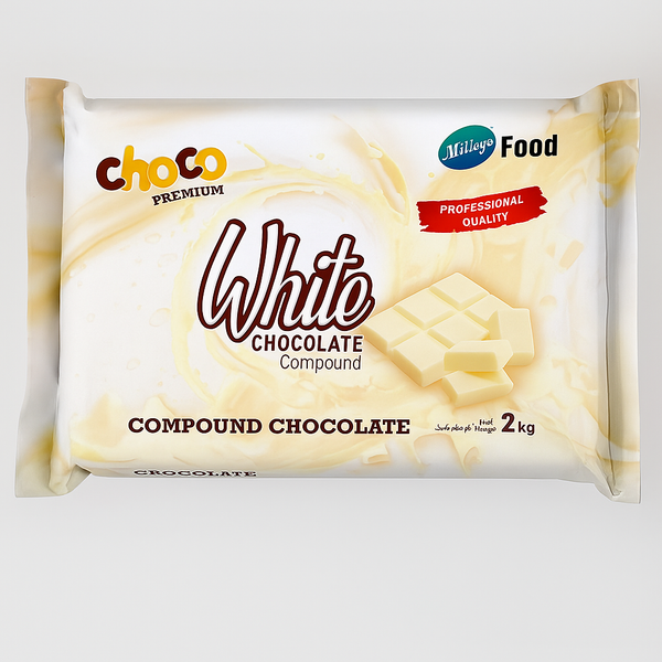 White Chocolate Compound Bar – 2kg Professional Quality