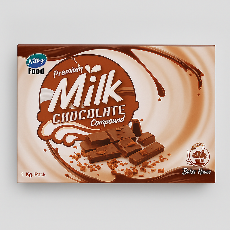 Premium Milk Chocolate Compound Bar – 1kg for Baking & Desserts