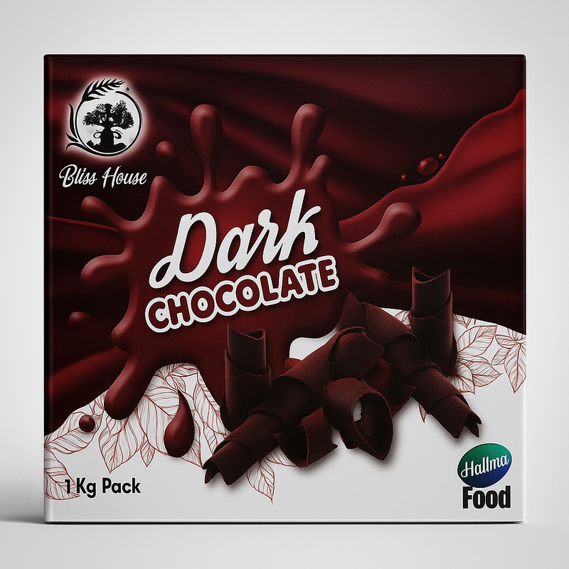 Bliss House Premium Dark Chocolate 1kg Pack for Baking