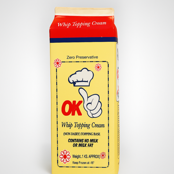 OK Whip Topping Cream – Non-Dairy, Zero Preservative (1kg)