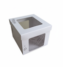Elegant White Cake Box with Window Display