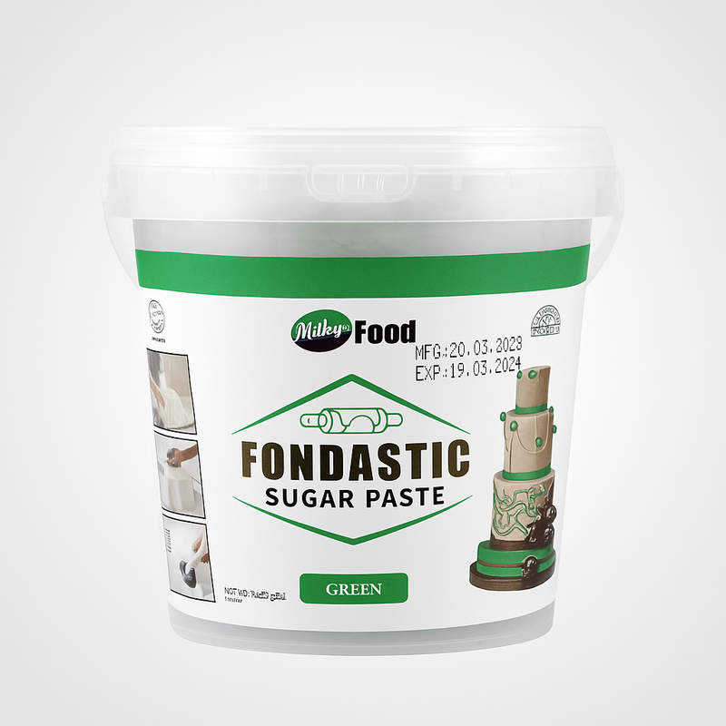 Fondastic Sugar Paste Green– 500 Gram Baking Essential