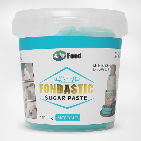 Fondastic Sugar Paste Sky Blue– 1 KG Baking Essential