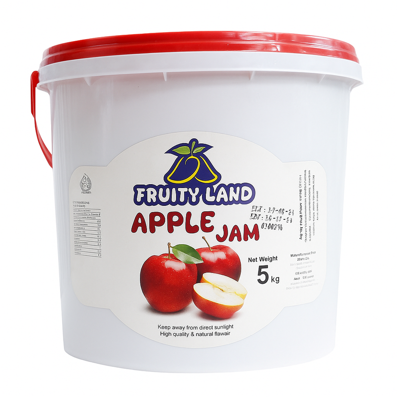 Fruity Land Apple Jam 5kg – Fresh & Natural Sweet Spread