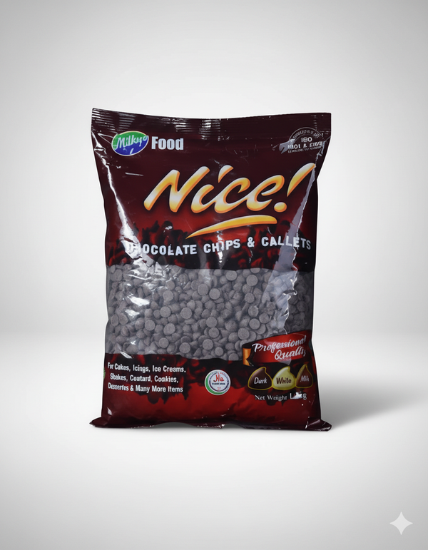 Premium Nice Chocolate Chips & Callets for Baking Delights 1KG