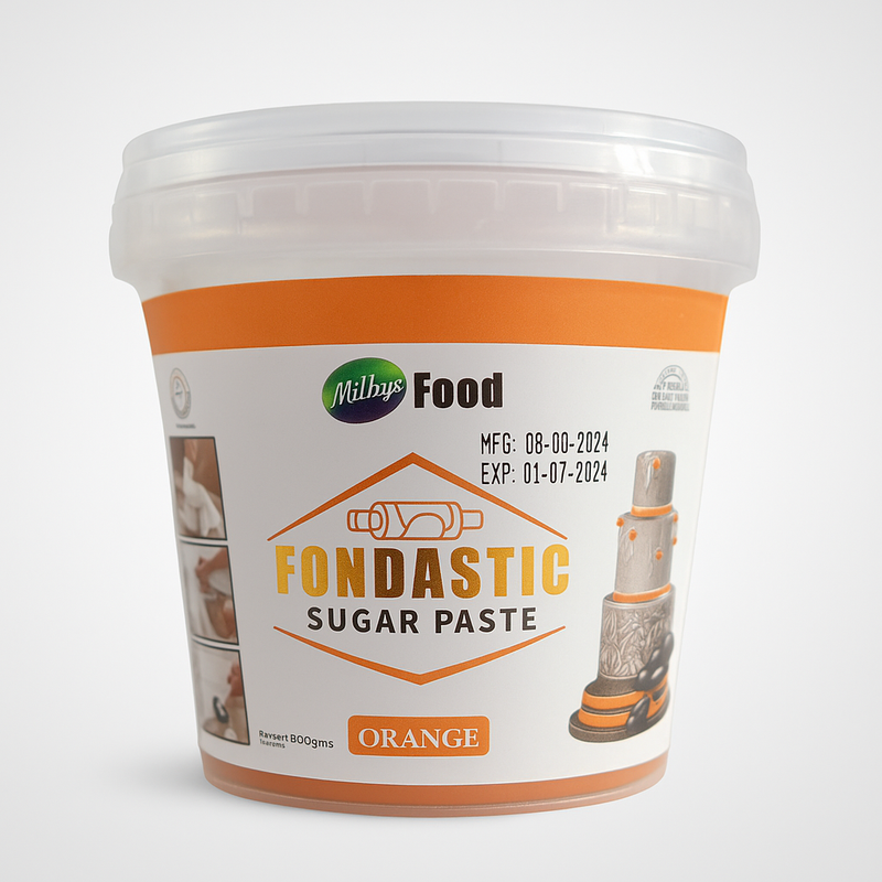 Milkyz Fondastic Orange Sugar Paste Cake Decorating 500Gram