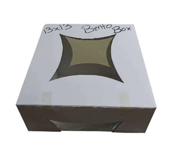 Premium 13x13 Inch Bento Box Container with Clear Window