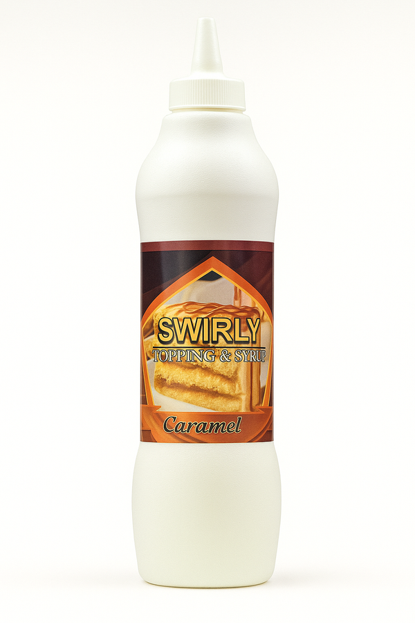 Premium Swirly Caramel Topping Syrup 750g for Desserts and Baking