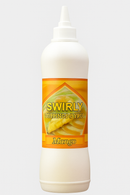 Swirly Mango Topping Syrup Bottle 750 Gram with Smooth White Design