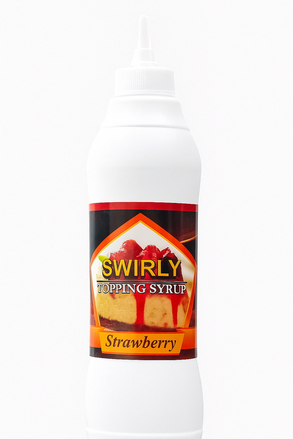 Swirly Topping Syrup Strawberry Flavor 750g – Sweet Dessert Decoration Sauce